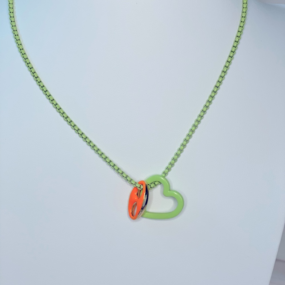 Green box chain with charms